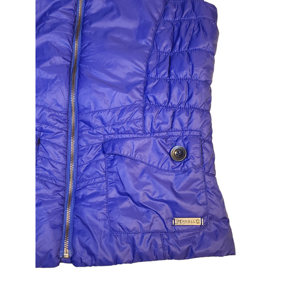 Merrell Opti-Warm Womens Puffer Vest Blue Quilted Sleeveless Jacket Medium - Picture 7 of 11